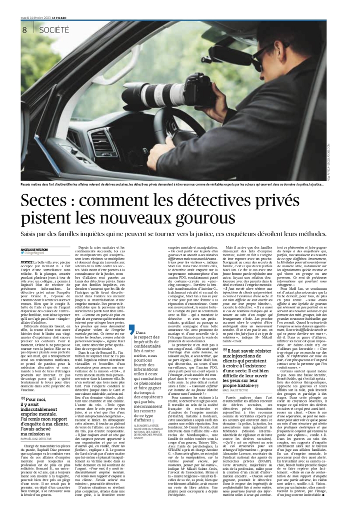 Article Le Figaro du 14 février 2023